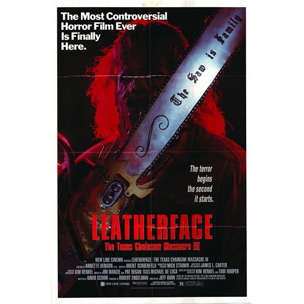 Leatherface: The Texas Chainsaw Massacre III Original 1989 Vintage One Sheet Poster
