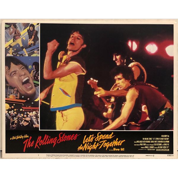 The Rolling Stones Let's Spend the Night Together Original 1983 Vintage Lobby Card
