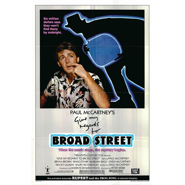 Give My Regards to Broad Street Original 1984 Vintage One Sheet Poster