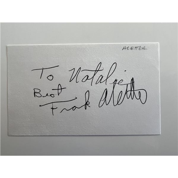 Frank Aletter original signature