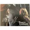 Image 1 : Pirates of the Caribbean: The Curse of the Black Pearl Geoffrey Rush and Keira Knightley signed lobb