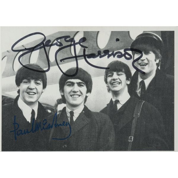 The Beatles George Harrison signed photo
