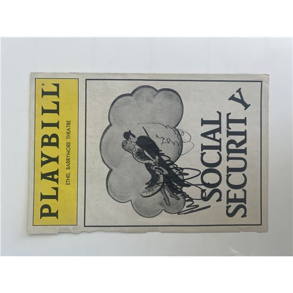 Social Security cast signed playbill cover