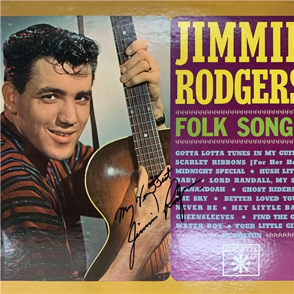 Jimmie Rodgers Folk Songs signed album