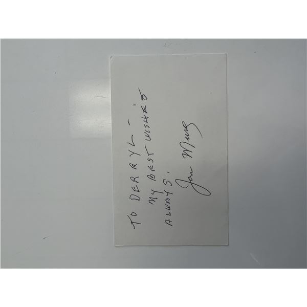 Comedian Jan Murray original signature