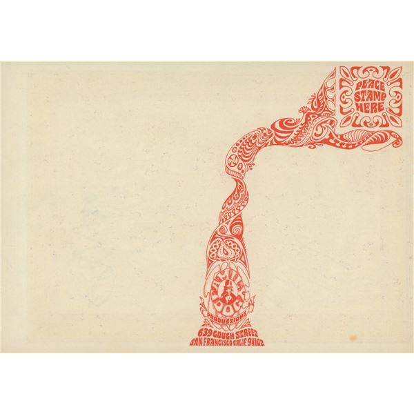 Bo Diddley and Lee Michaels signed concert postcard