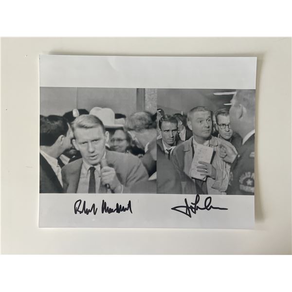 JFK Assassination Journalists Robert MacNeil and Jim Lehrer signed photo