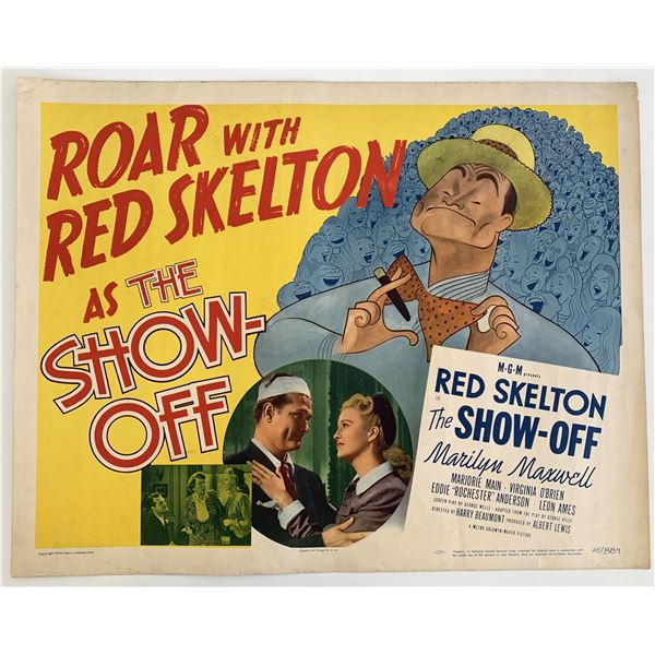 Roar with Red Skeleton in The Show-Off vintage movie poster