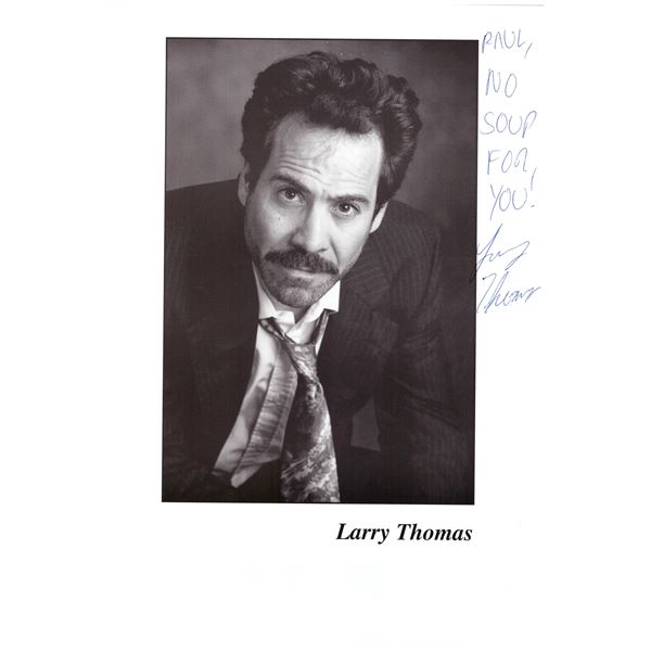 Seinfelds Larry Thomas signed soup nazi photo