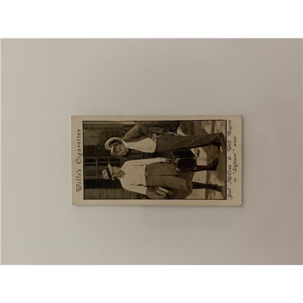 Lightnin - Joel McCrea and Will Rogers unsigned cigarette card