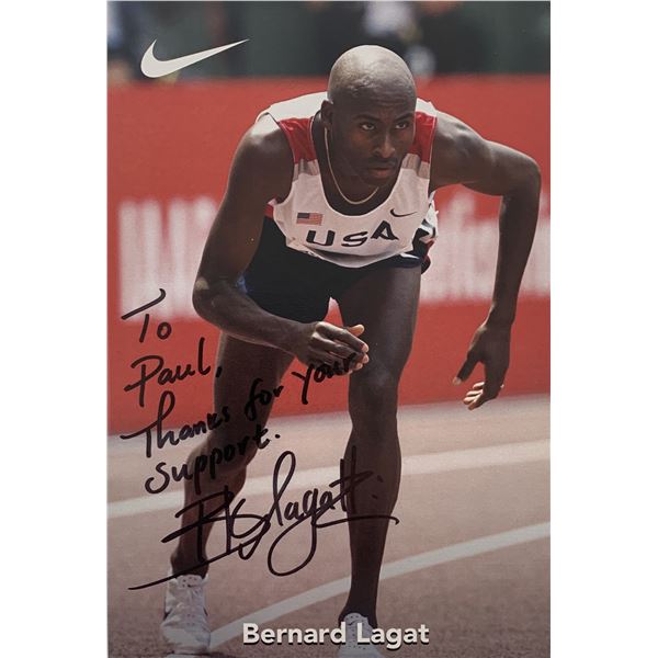 Bernard Lagat signed photo