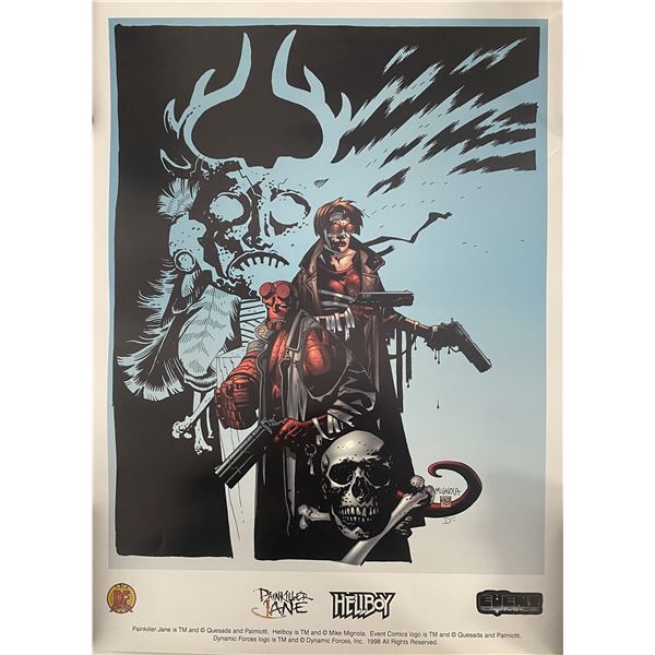 1998 Painkiller Jane and Hellboy poster