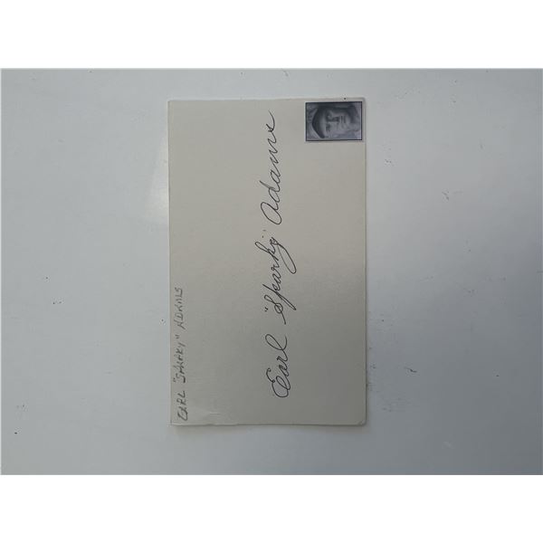MLB Earl John "Sparky" Adams original signature