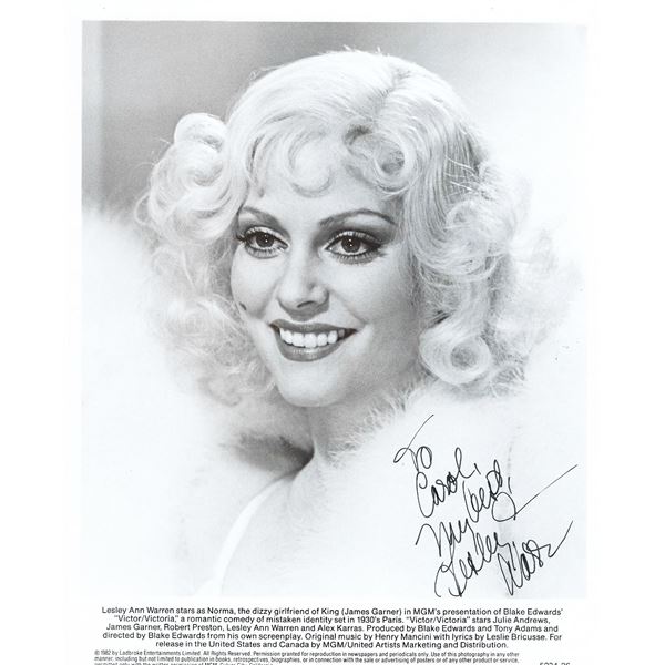 Lesley Ann Warren Victor/Victoria signed movie photo