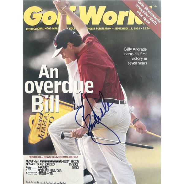Billy Andrade signed 1998 Golf World Magazine