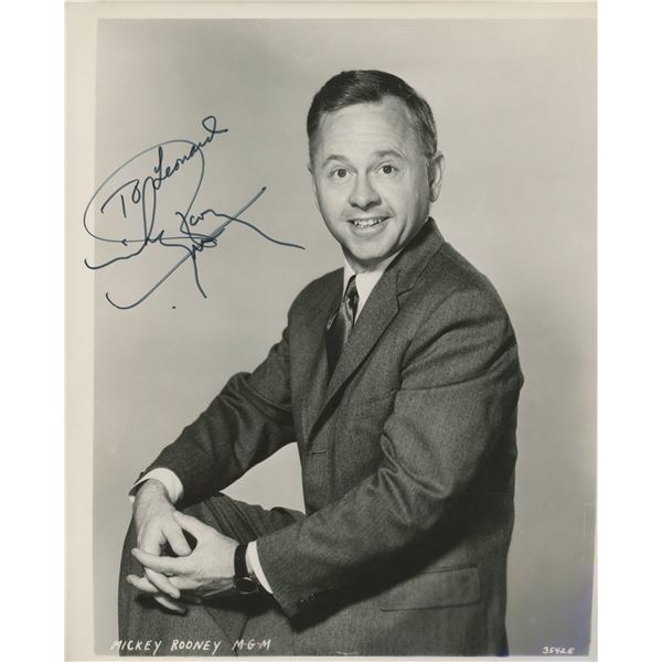 Mickey Rooney signed photo