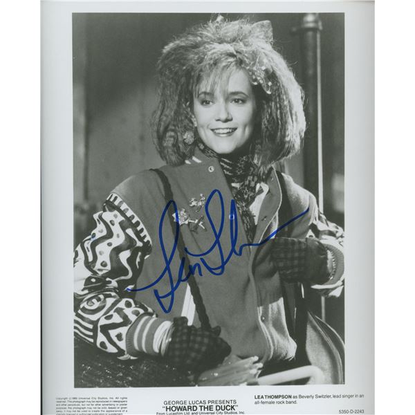 Lea Thompson signed Howard the Duck movie photo