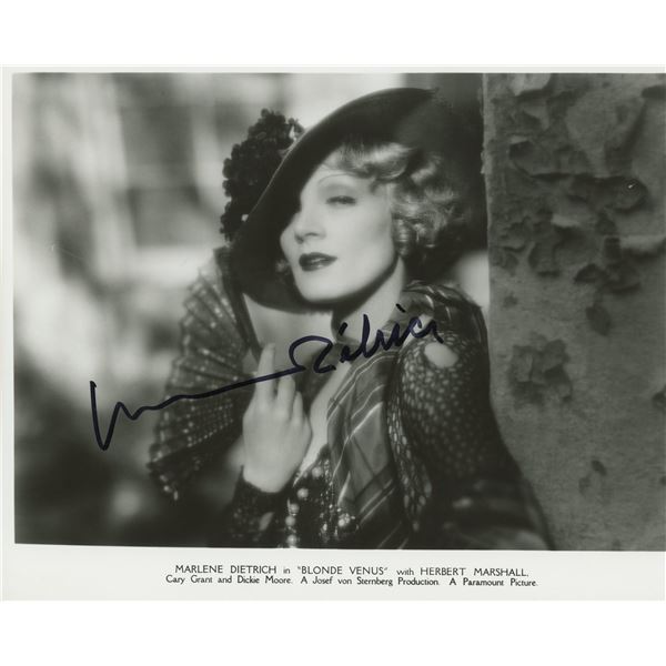 Marlene Dietrich signed Blonde Venus movie photo