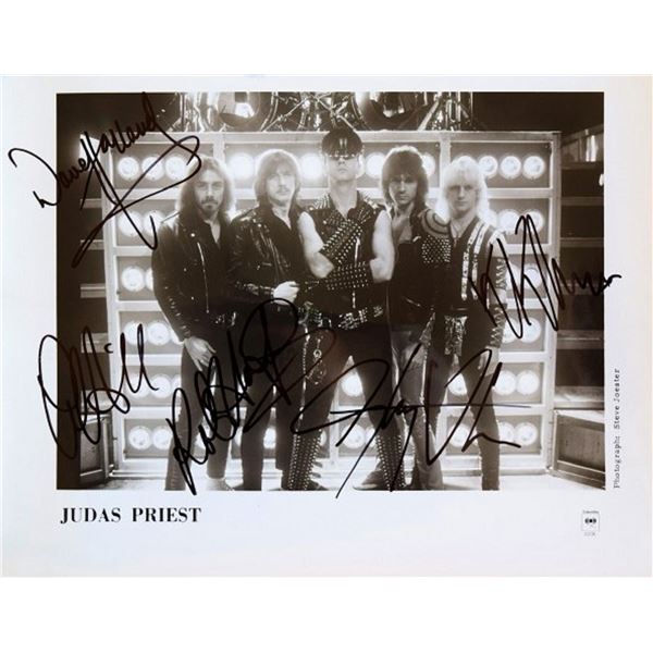 Judas Priest  signed promo photo