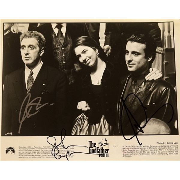 The Godfather III signed movie still photo