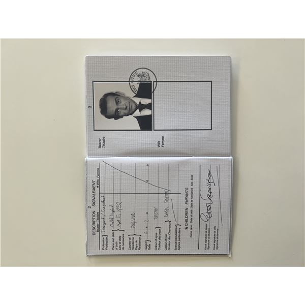 James Bond Sean Connery film passport prop