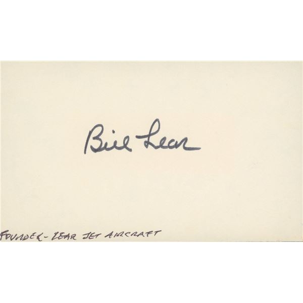 Bill Lear original signature