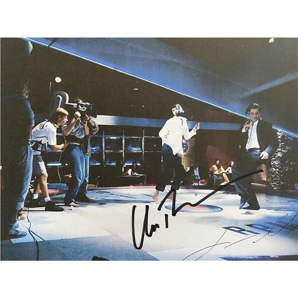 Pulp Fiction John Travolta and Uma Thurman signed photo