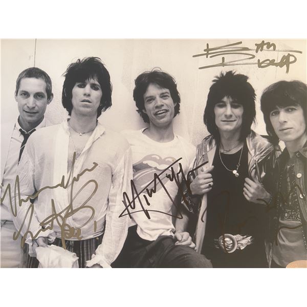 Rolling Stones band signed photo