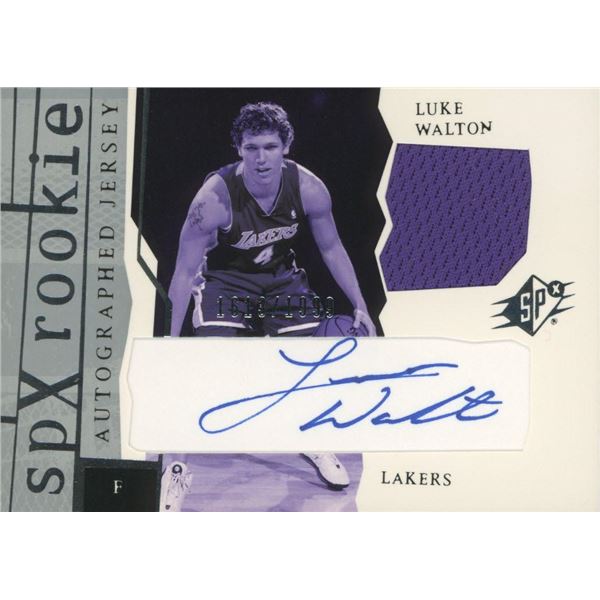 LA Lakers Luke Walton signed rookie card and jersey swatch