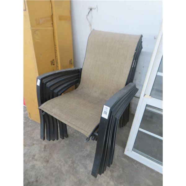 6-Mocha/Tan Patio Chairs - 6 X $