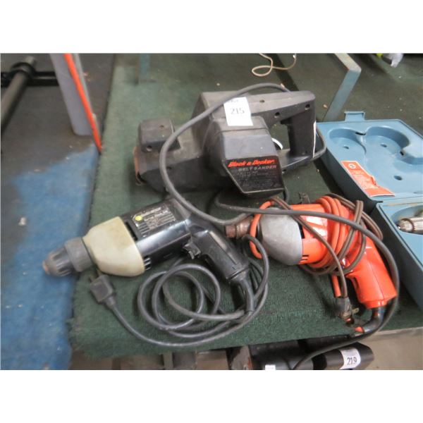 Lot of Black & Decker Belt Sander & Drills