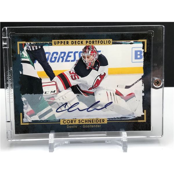 CORY SCHNEIDER UPPER DECK PORTFOLIO AUTOGRAPHED CARD