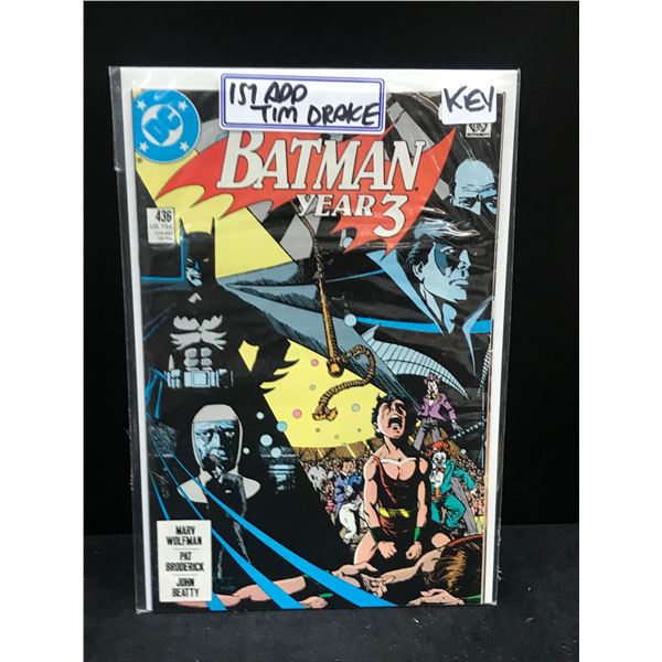 DC COMICS BATMAN YEAR 3 1ST APPEARANCE TIM DRAKE Dc comics batman year 3 1st appearance tim drake