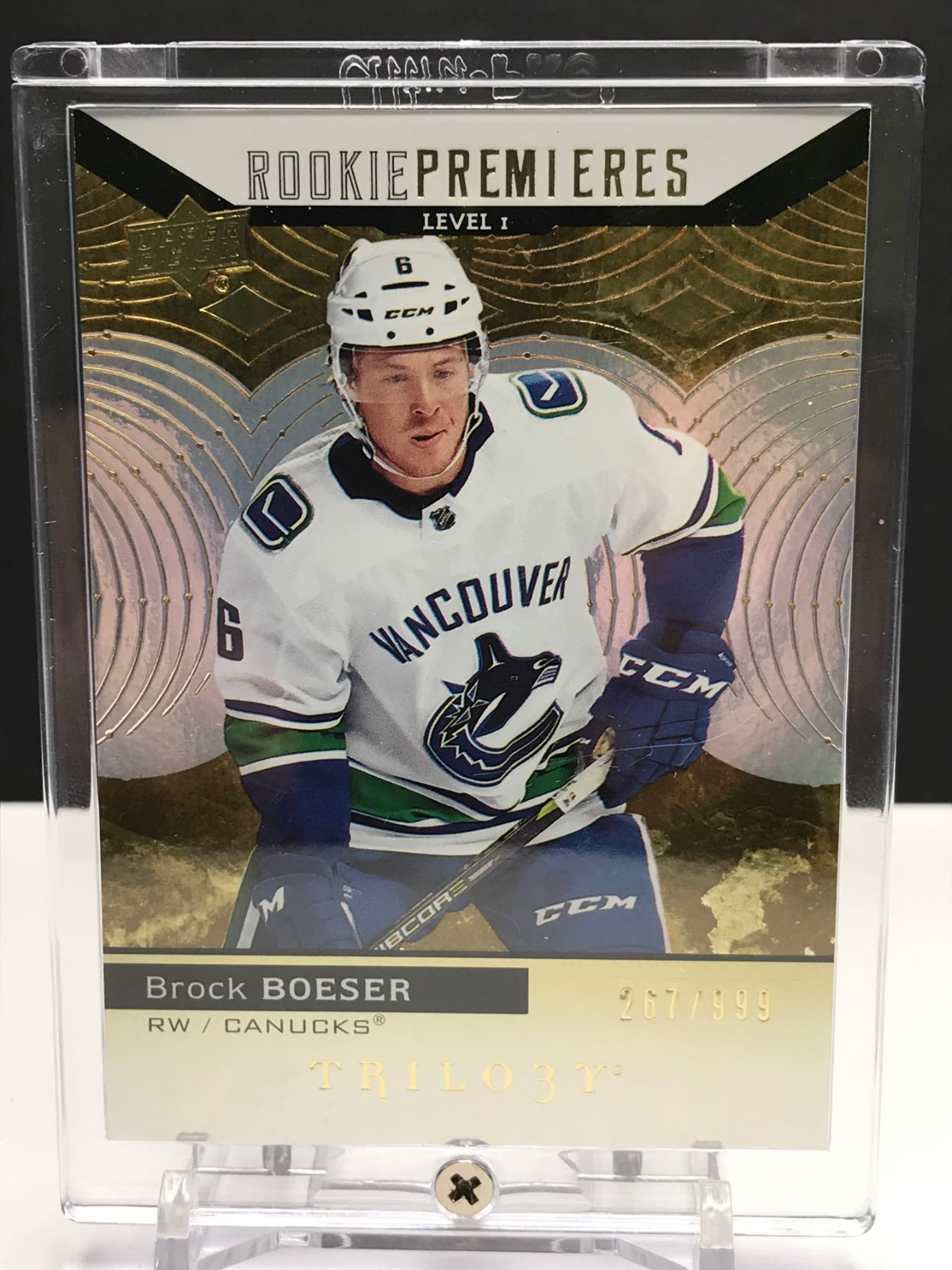 BROCK BOESER TRILOGY LEVEL 1 LIMITED EDITION 052/100 ROOKIE PREMIERES