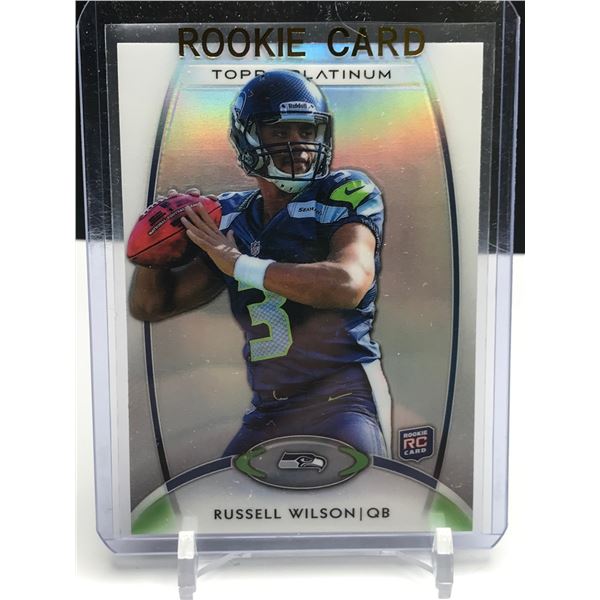 RUSSELL WILSON 2012 TOPPS PLATINUM ROOKIE CARD