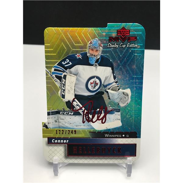 CONNOR HELLEBUYCK DIE CUT STANLEY CUP LIMITED EDITION 122/249 SIGNATURE SERIES