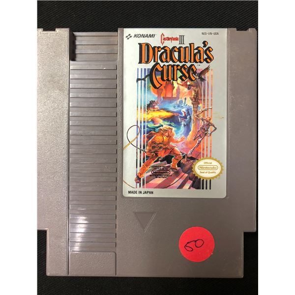 NINTENDO DRACULA'S CURSE VIDEO GAME