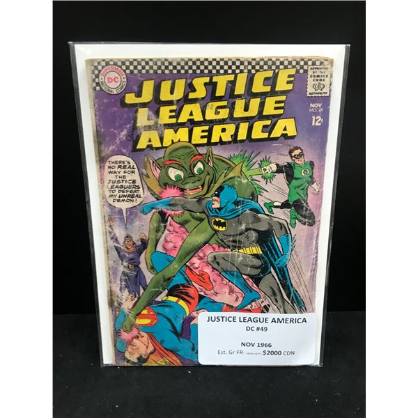 MARVEL COMICS JUSTICE LEAGUE AMERICA NO.49