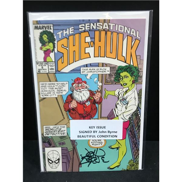 JOHN BYRNE SIGNED THE SENSATIONAL SHE-HULK NO.8 (MARVEL COMICS)