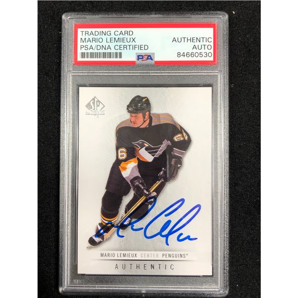 2011-12 UPPER DECK SP AUTHENTIC MARIO LEMIEX SIGNED HOCKEY CARD (PSA AUTHENTIC)