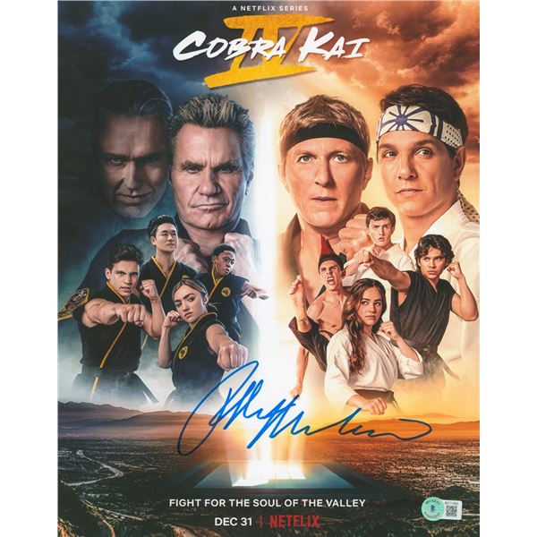 RALPH MACCHIO SIGNED KIRATE KID 8 X 10 (BECKETT COA)