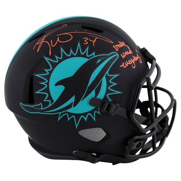 RICKEY WILLIANS SIGNED MIAMI DOLPHINS FULL SIZE ECLIPSE HELMET SWE  BECKETT COA