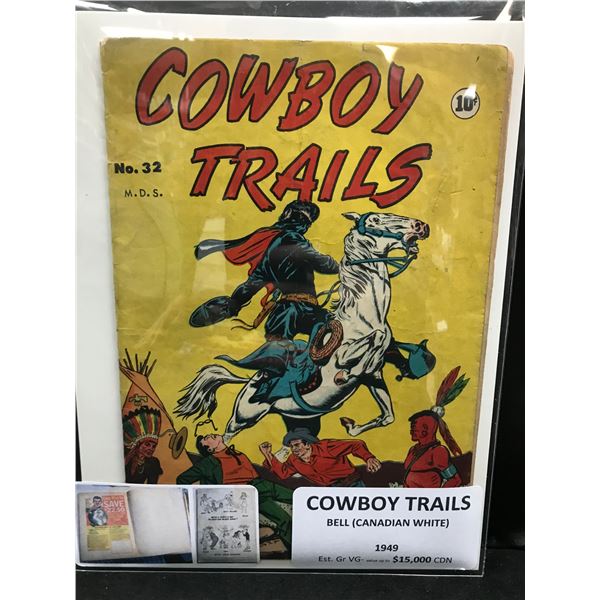 1949 CANADIAN WHITE COMICS COWBOY TRAILS