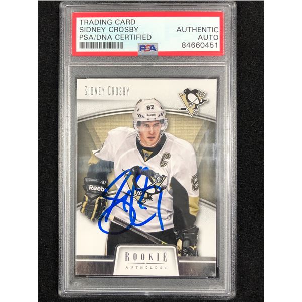 2011-12 UPPER DECK SIDNEY CROSBY SIGNED ROOKIE ANTHOLOGY HOCKEY CARD (PSA AUTHENTIC)