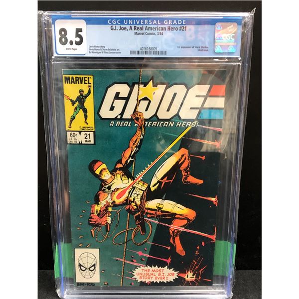 MARVEL COMICS G.I JOE NO.21 (1ST APPEARANCE OF STORM SHADOW) CGC 8.5