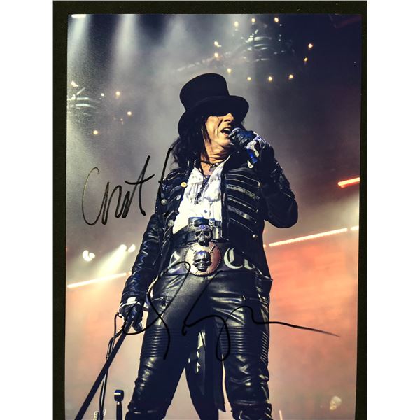 ALICE COOPER SIGNED 8X10 PHOTO (RA COA)