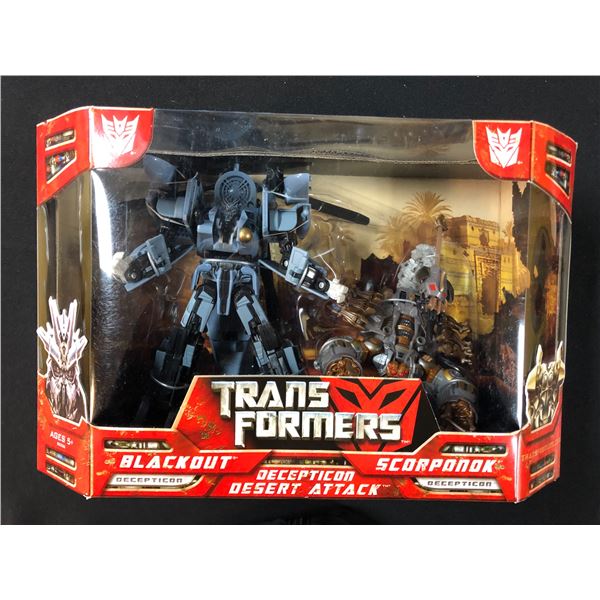 2008 SEALED TRANSFORMERS DECEPTICON DESERT ATTACK (BLACKOUT AND SCORPANOK)
