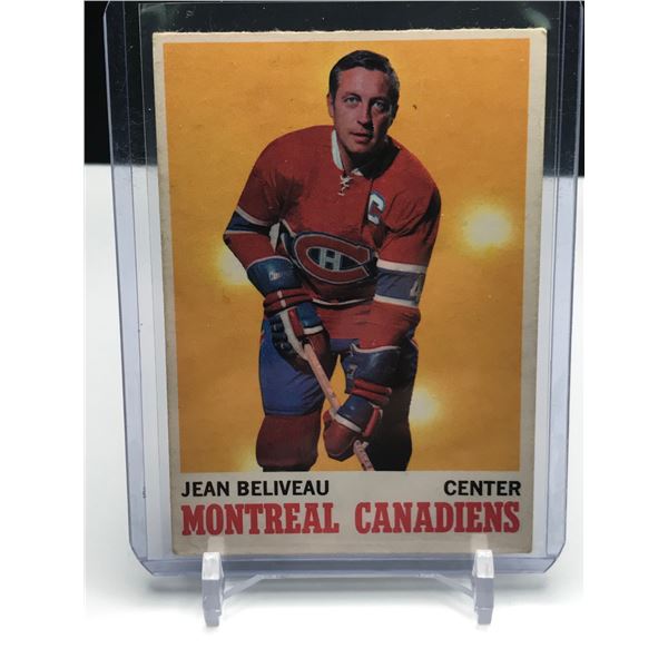 1970-71 OPC JEAN BELIVEAU HOCKEY CARD
