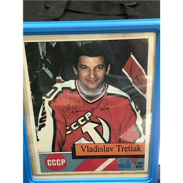 VLADISLAV TRETIAK SIGNED AND ENCASED OVER SIZED CARD NO.20