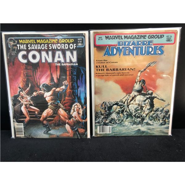 VINTAGE MARVEL MAGAZINE GROUP THE SAVAGE CONAN/ BIZARRE ADVENTURES)